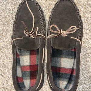 J.Crew Flannel Lined House Shoe moccasins